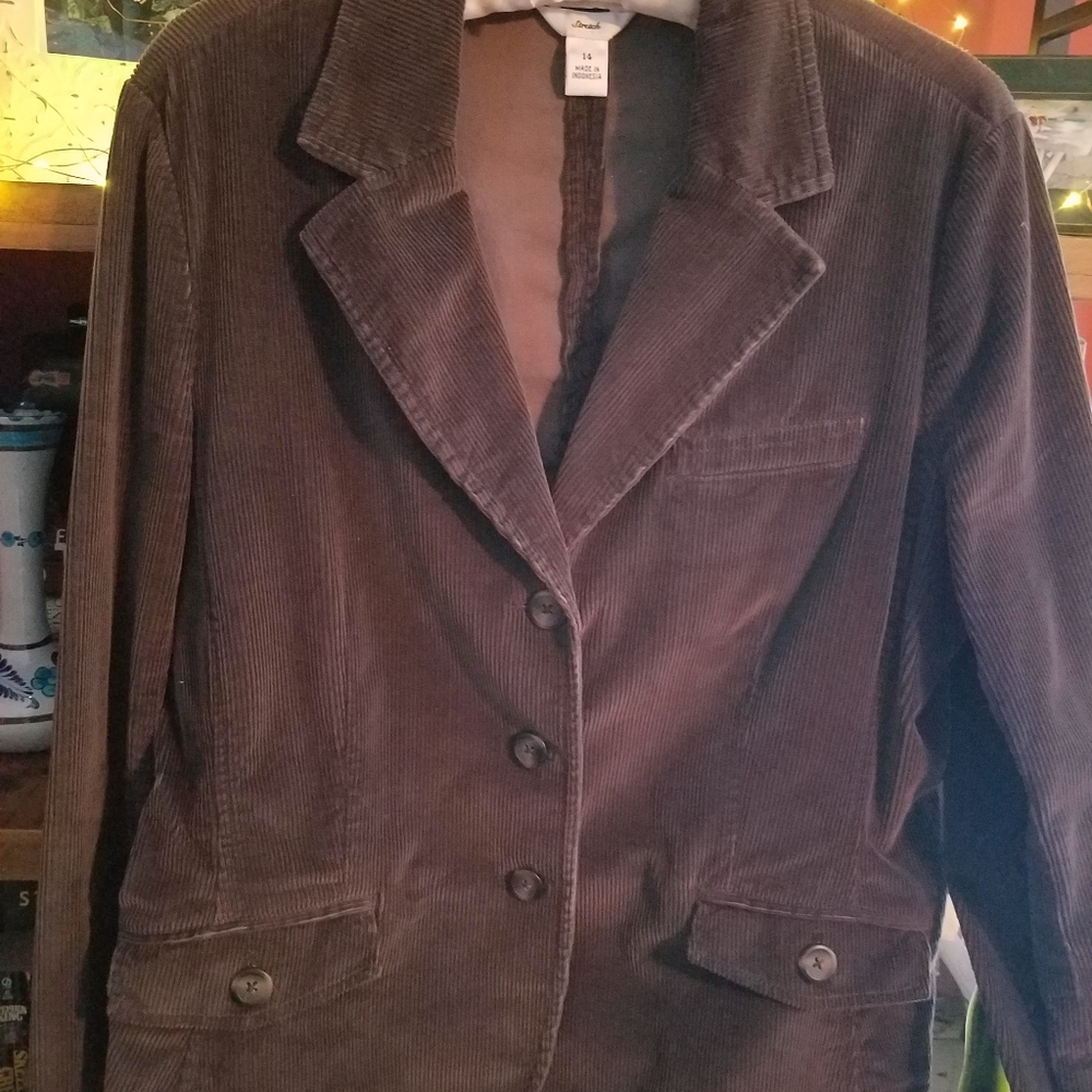 Talbots corduroy jacket brown